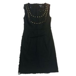 Allen B.  Xs Black Gold Studded Dress midi gold